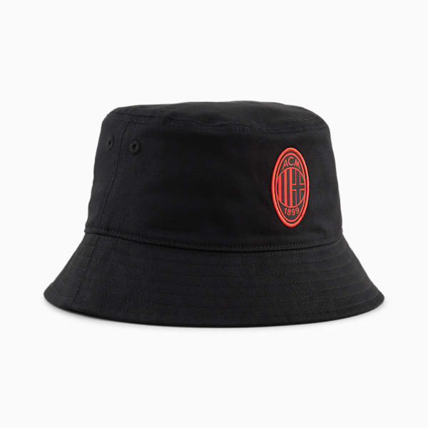 AC Milan ftblESSENTIALS Bucket Hat, PUMA Black-For All Time Red, large-ZAF