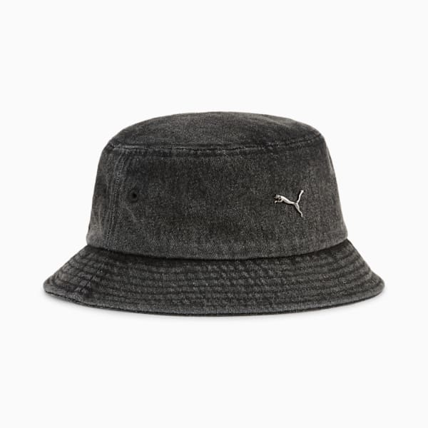 WARDROBE Essentials Metal PUMA CAT Bucket Hat, PUMA Black, large-MEX