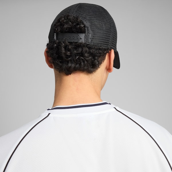 ESS No. 1 Logo Trucker Cap, PUMA Black, large-ZAF