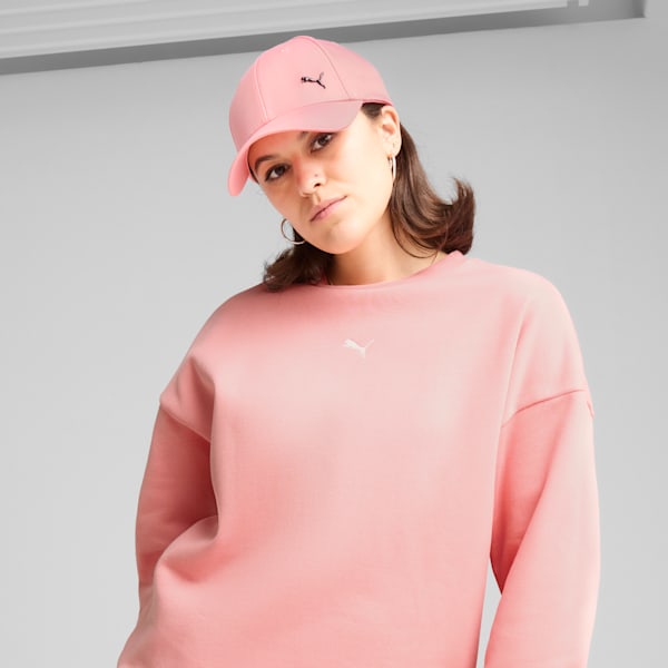 Essentials Metal PUMA Cat Baseball Cap, Pink Fruit, large-ZAF