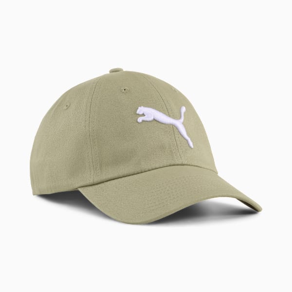 Essentials PUMA Cat Baseball Cap, Lux Army, large-ZAF