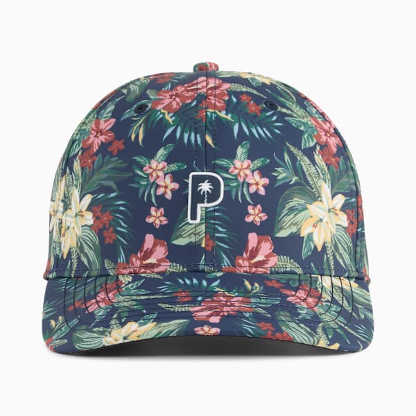 PUMA x PALM TREE CREW Floral Tech Golf Cap Men, Deep Navy, large-ZAF