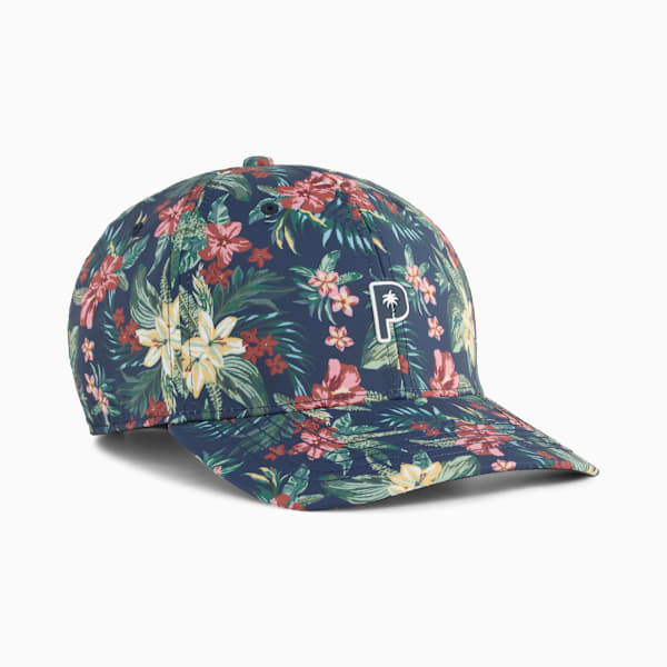PUMA x PALM TREE CREW Floral Tech Golf Cap Men, Deep Navy, large-ZAF