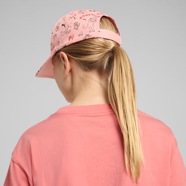 Gorra con visera Essentials No.1 Logo para adolescentes, Pink Fruit-stretchy Cat AOP, large-MEX