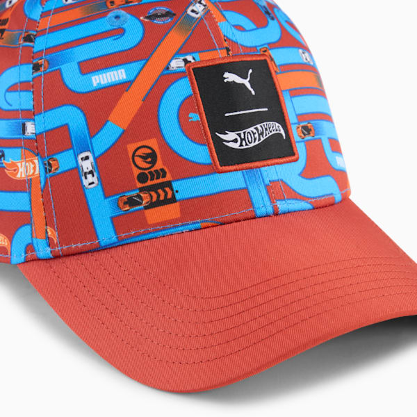 PUMA x HOT WHEELS™ Baseball Cap Youth, Red Fire-AOP, large-ZAF