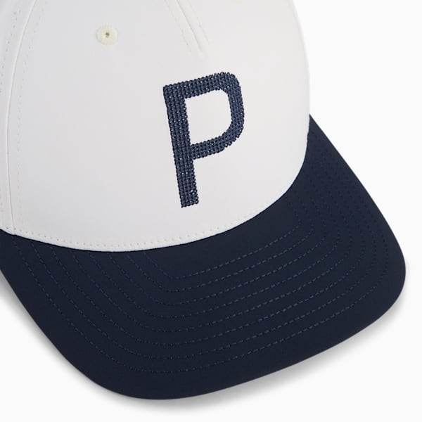 Crafted P Golf Cap Men, Warm White-Deep Navy, large-MEX