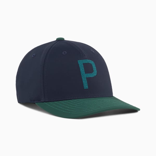 Crafted P Golf Cap Men, Deep Navy-Green Terrain, large-ZAF