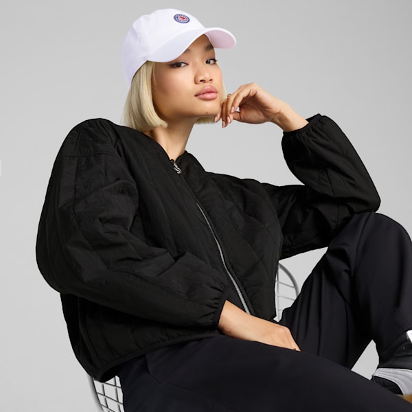 WARDROBE Essentials GRAPHIC Dad Cap, PUMA White, large-MEX