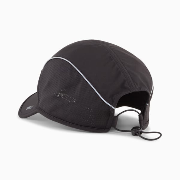 Runenr Short Visor 5 Panel Cap, PUMA Black, large-MEX