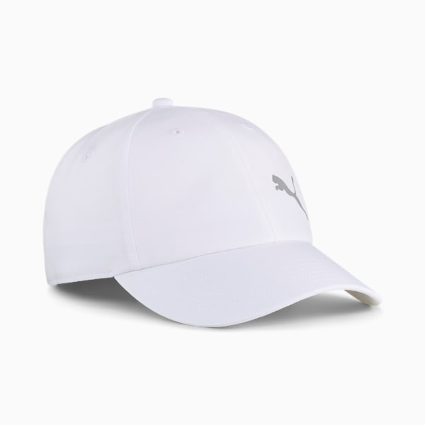 Poly Cotton Baseball Cap, Puma White, large-ZAF