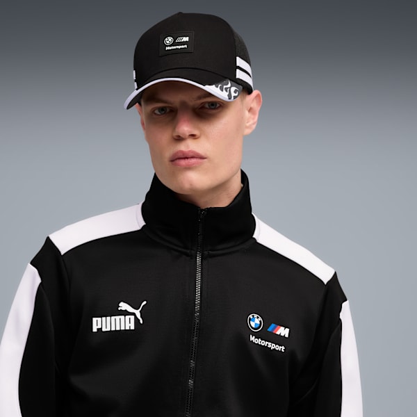 BMW M Motorsport Lifestyle Trucker Cap, PUMA Black, large-ZAF