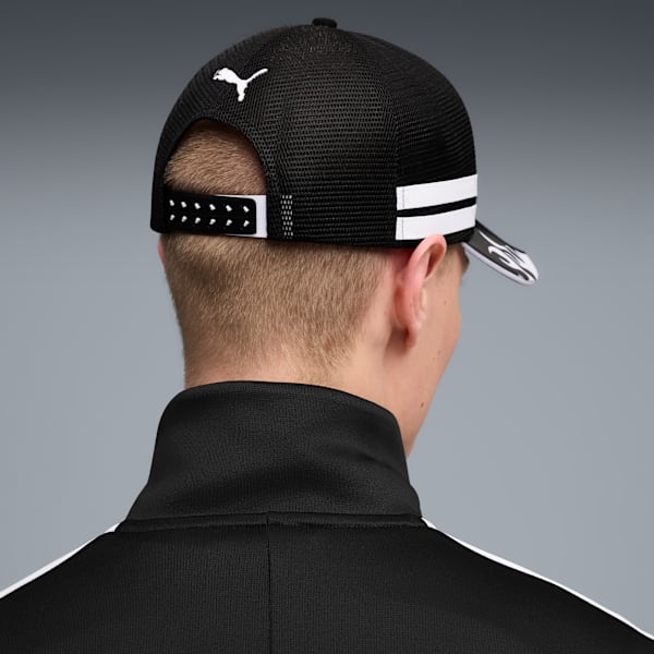 BMW M Motorsport Lifestyle Trucker Cap, PUMA Black, large-ZAF