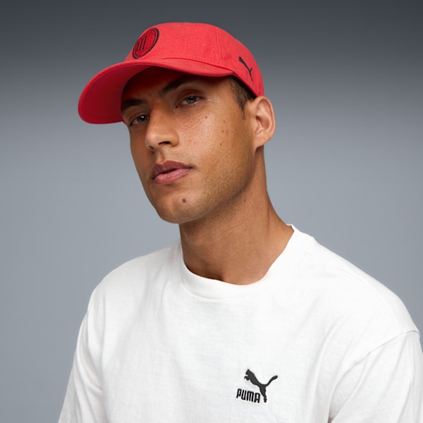 AC Milan Essentials Cap Unisex, For All Time Red-PUMA Black, large-ZAF