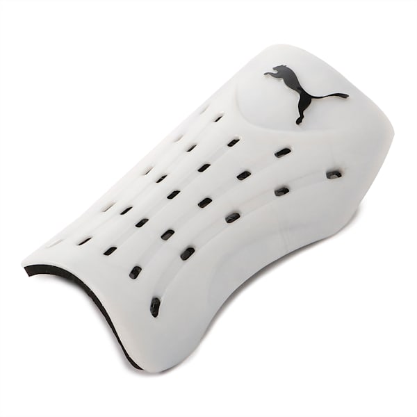 Ventilation Shin Guards, Puma White-Puma Black, large-MEX