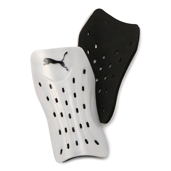 Ventilation Shin Guards, Puma White-Puma Black, large-MEX