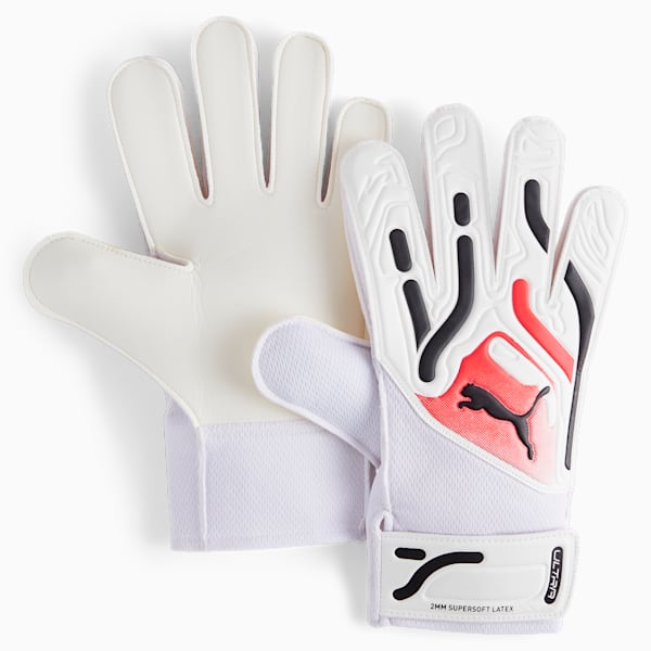 PUMA ULTRA Play RC Goalkeeper Gloves, PUMA White-Ultra Blue-Fire Orchid, large-ZAF