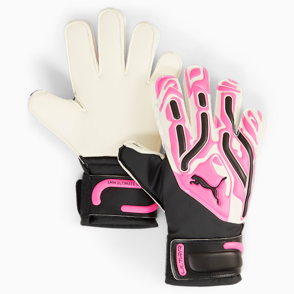 PUMA ULTRA Match Protect Youth Goalkeeper Gloves, Poison Pink-PUMA White-PUMA Black, large-ZAF