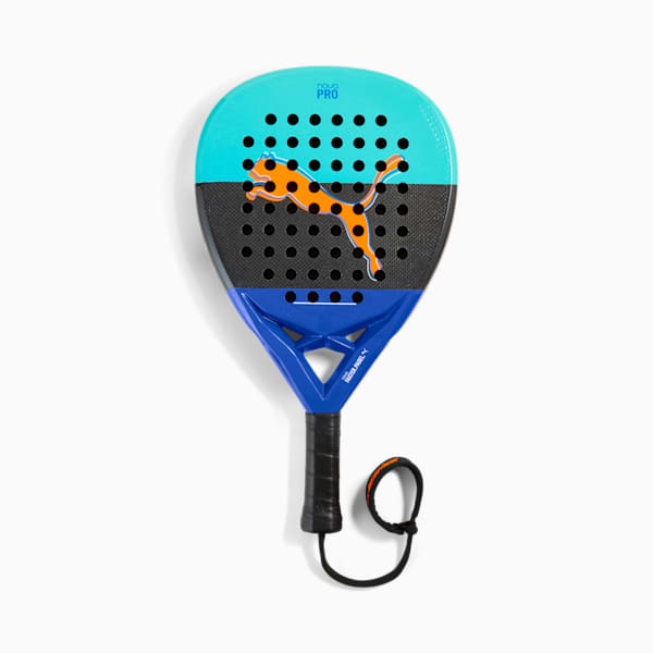 NOVA PADEL PRO Hybrid Padel Racket, Safe Lake-PUMA Black-Vivid Blue-Heat Fire, large-ZAF