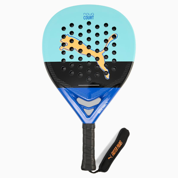 NOVA PADEL COURT Padel Racket, Safe Lake-PUMA Black-Vivid Blue-Heat Fire, large-ZAF