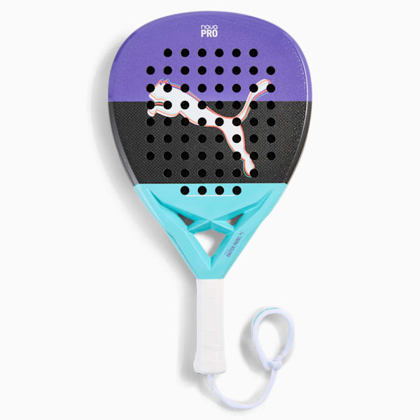 NOVA Padel Pro Racket Women, Purple Glimmer-PUMA Black-Aquatic-PUMA White, large-ZAF