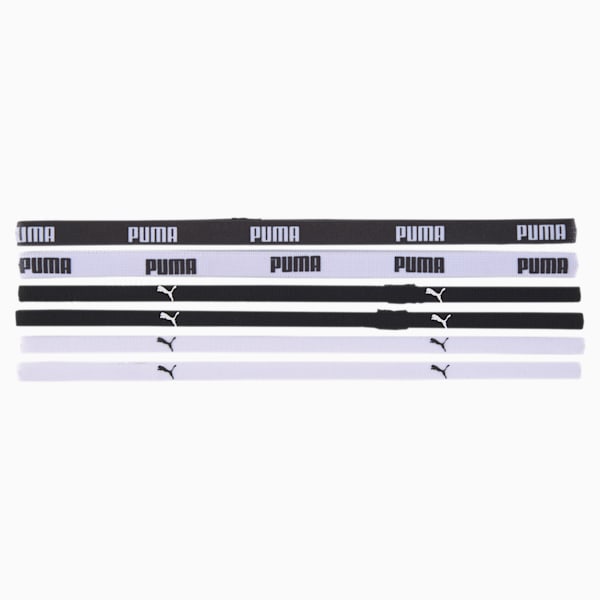 Training Women's Sportbands 6 Pack, Puma Black-Puma White, large-ZAF