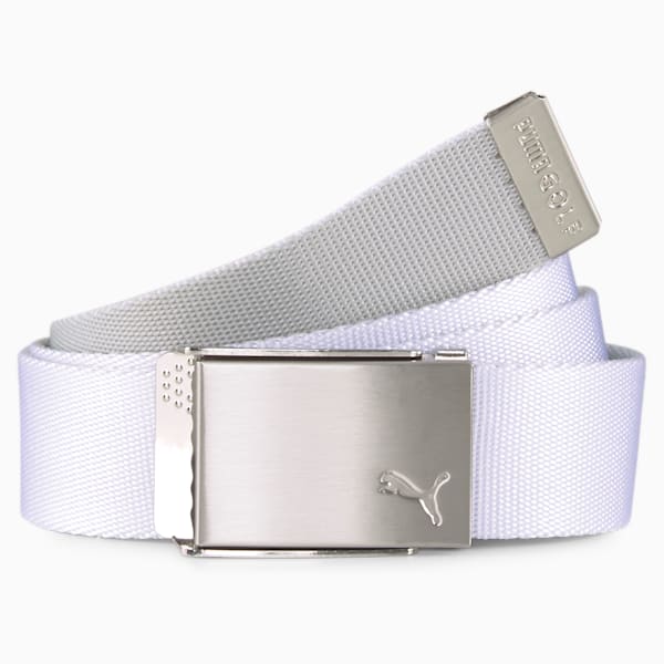 Reversible Webbing Men's Golf Belt, Bright White, large-ZAF