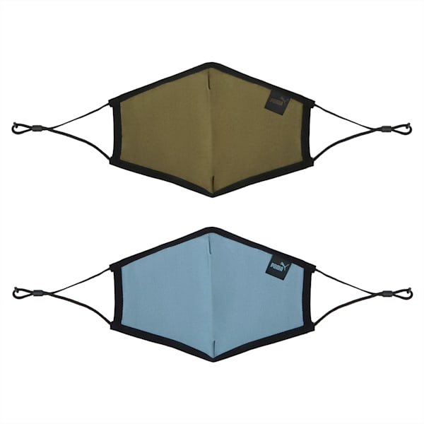 PUMA Face Mask (Set of 2), Grape Leaf-China Blue, large-ZAF