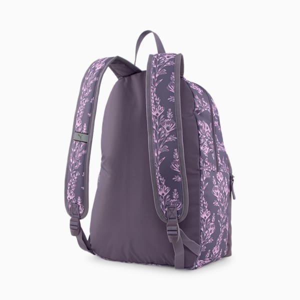 Phase Printed Backpack, Purple Charcoal-Floral AOP, large-ZAF