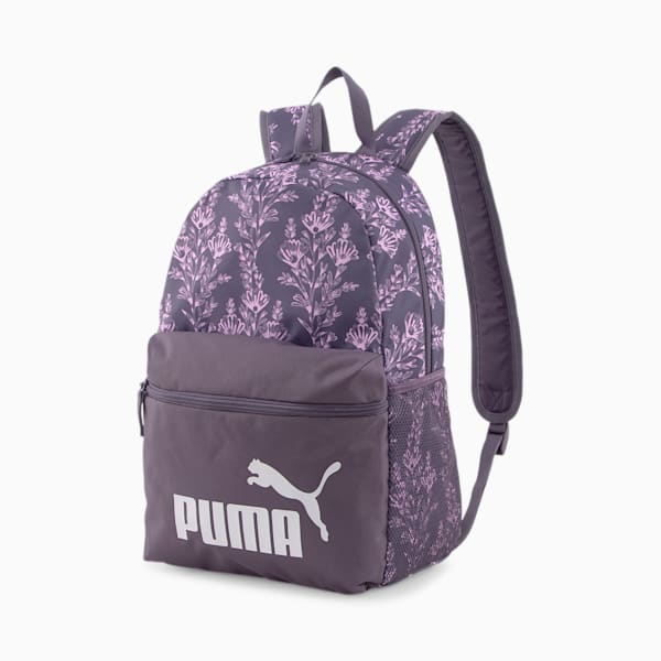 Phase Printed Backpack, Purple Charcoal-Floral AOP, large-ZAF