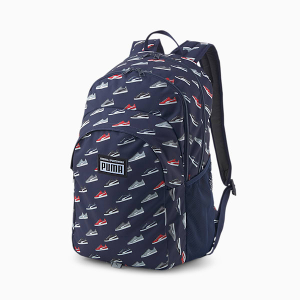 Academy Backpack, PUMA Navy-SNEAKER AOP, large-ZAF