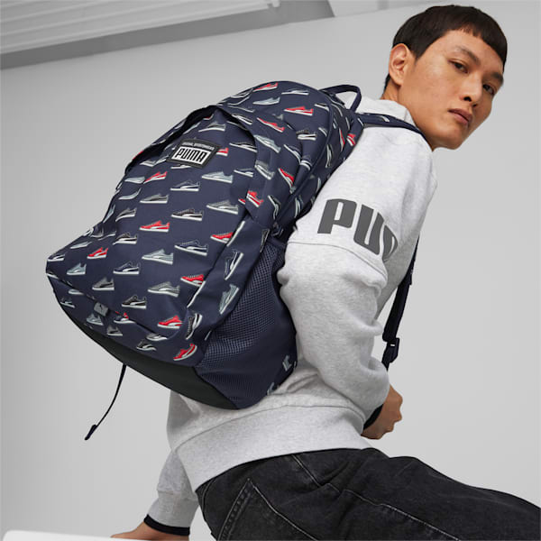 Academy Backpack, PUMA Navy-SNEAKER AOP, large-ZAF