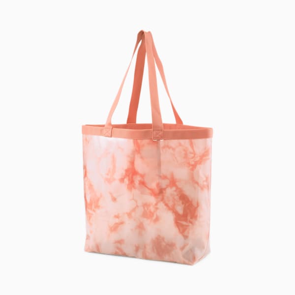 Bolso de mano Core Transparent, Hibiscus Flower-Cloud AOP, large-ARG