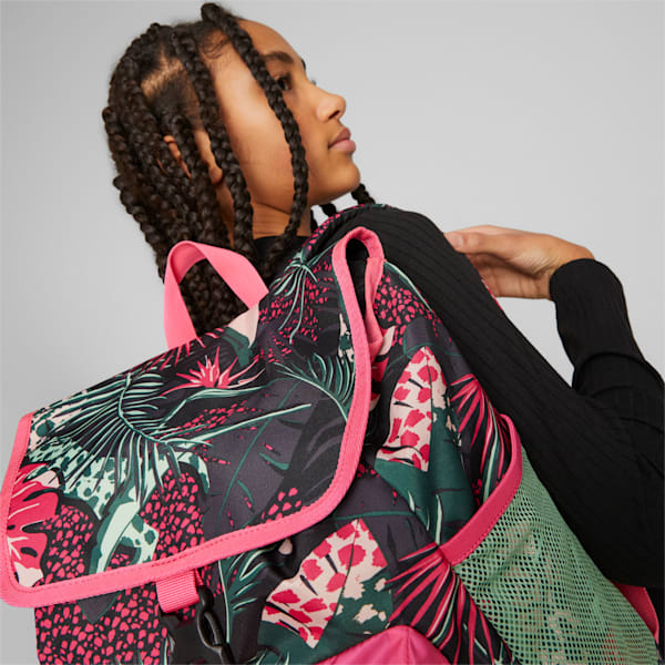 Mochila juvenil PRIME Vacay Queen, Glowing Pink-PUMA Black, large-ARG