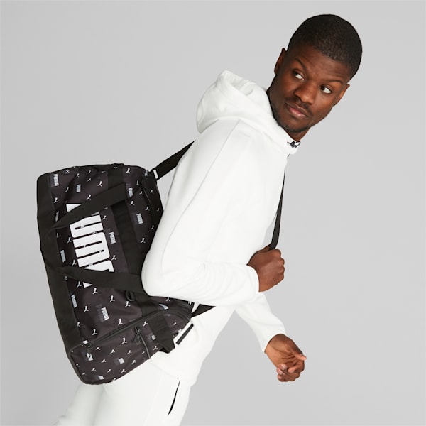 Challenger S Duffle Bag, PUMA Black-LOGO APP, large-ZAF