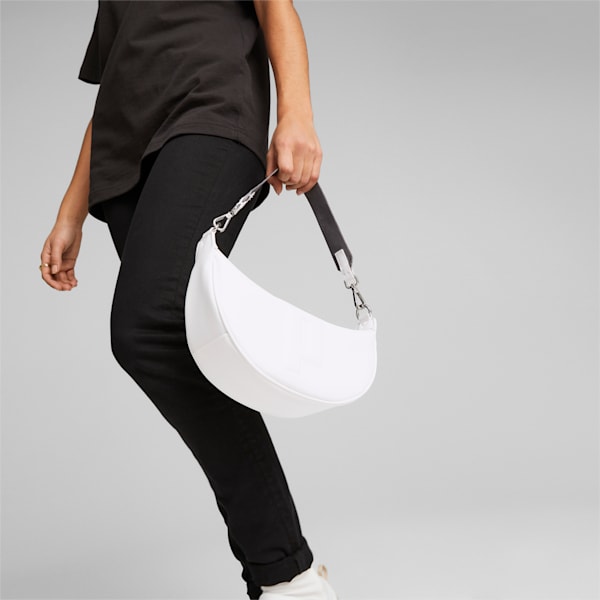 PUMA Sense Mini Hobo Bag, PUMA White, large-ZAF