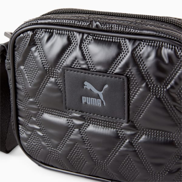 Classics Archive Women's Cross Body Bag, PUMA Black-Metallic, large-ZAF