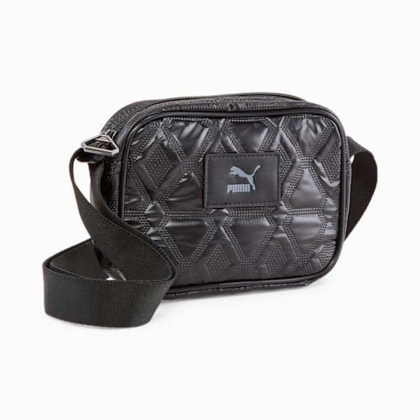 Classics Archive Women's Cross Body Bag, PUMA Black-Metallic, large-ZAF