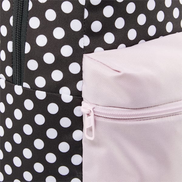 PUMA Phase Printed Backpack, PUMA Black-Polka Dot AOP, large-ZAF