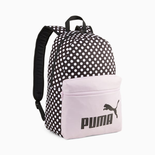 PUMA Phase Printed Backpack, PUMA Black-Polka Dot AOP, large-ZAF