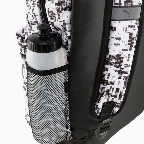 PUMA Phase Printed Backpack, PUMA Black-B&W AOP, large-ZAF