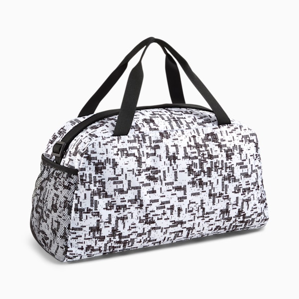 PUMA Phase Printed Sports Bag, PUMA Black-B&W AOP, large-ZAF