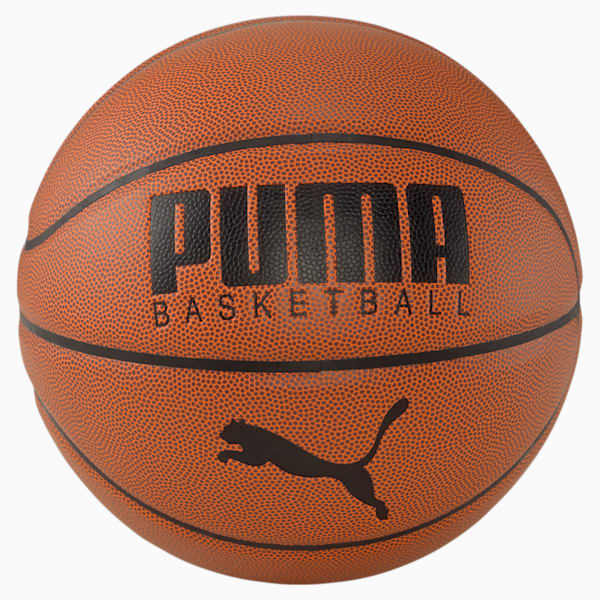 PUMA Basketball Top Ball, Leather Brown-Puma Black, large-ZAF