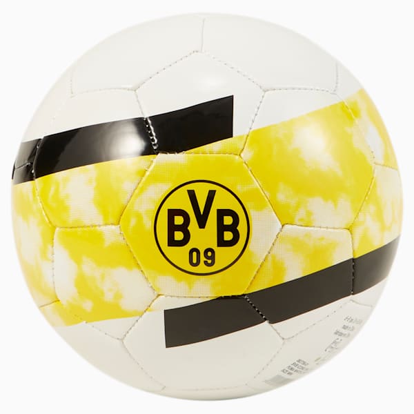 MiniPelota de fútbol BVB Iconic, Puma White-Cyber Yellow, large-ARG