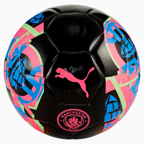 Pelota de fútbol del Manchester City FtblCore, PUMA Black-Sunset Glow-Speed Green, large-ARG
