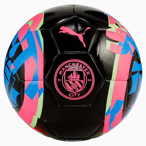 Pelota de fútbol del Manchester City FtblCore, PUMA Black-Sunset Glow-Speed Green, large-ARG