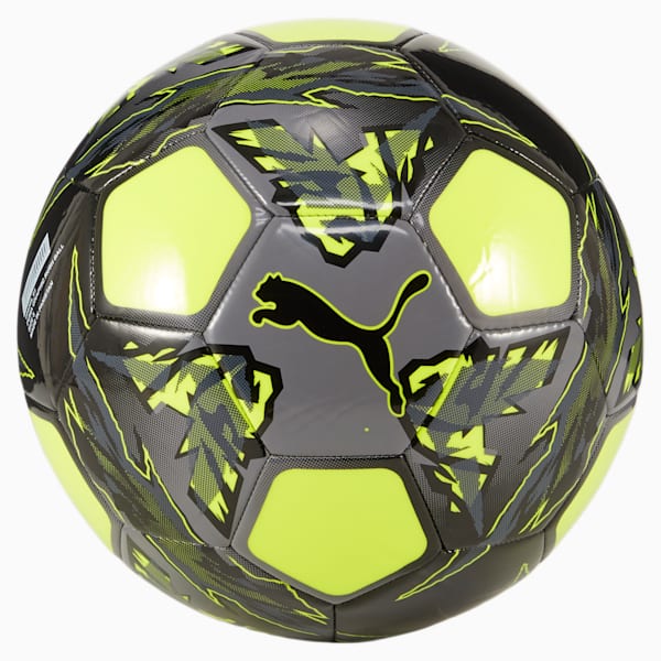 PUMA Graphic RUSH ball, Cool Dark Gray-Electric Lime-PUMA Black, large-ZAF