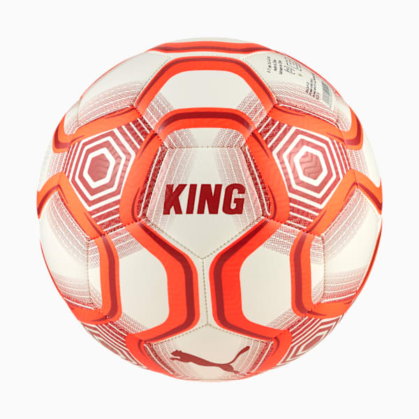 Pelota de fútbol KING, PUMA White-Glowing Red, large-ARG