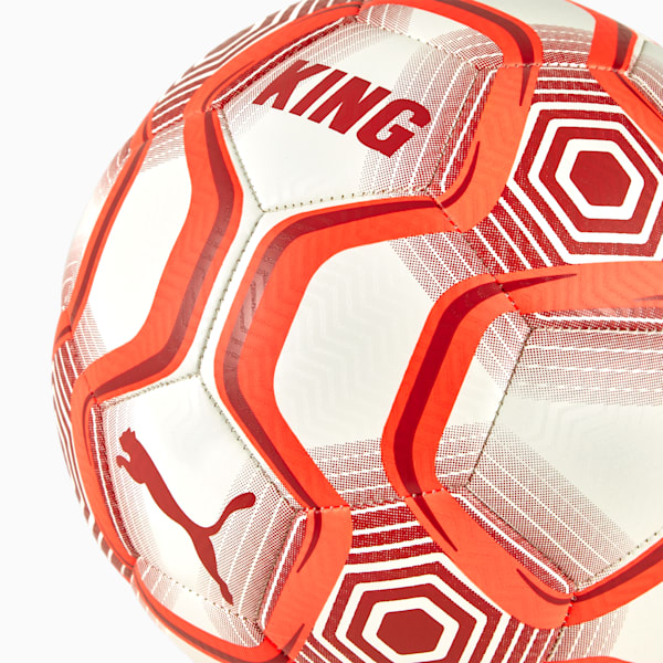 Balón de fútbol KING, PUMA White-Glowing Red, large-MEX