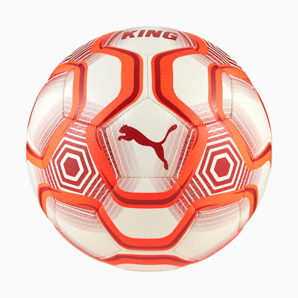 Balón de fútbol KING, PUMA White-Glowing Red, large-MEX
