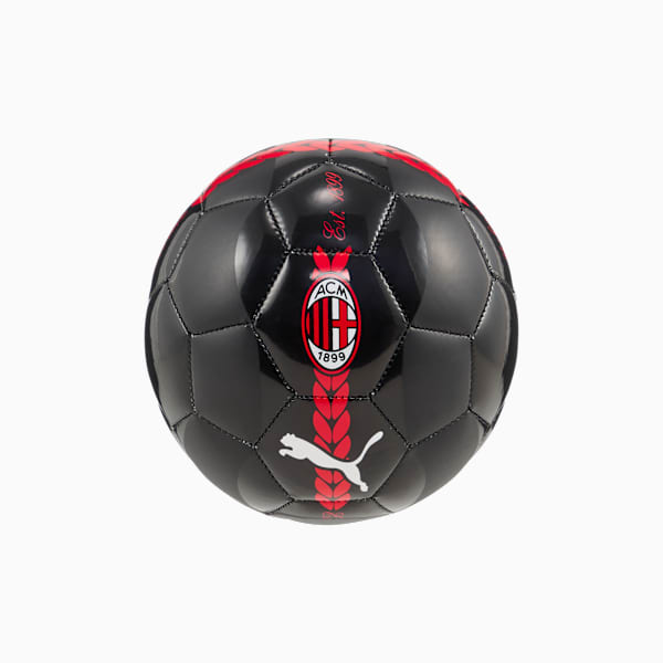 Mini pelota de fútbol pre-partido AC Milan 24/25, PUMA Black-For All Time Red, large-ARG